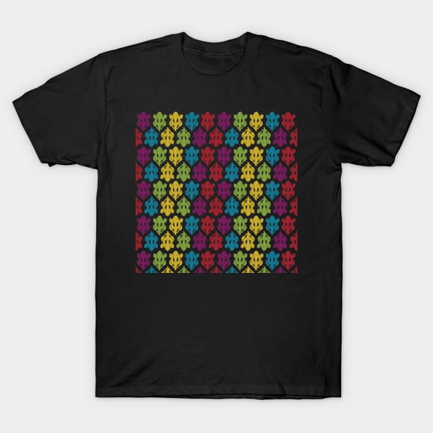 Technicolor Elephants Pattern T-Shirt by Heyday Threads